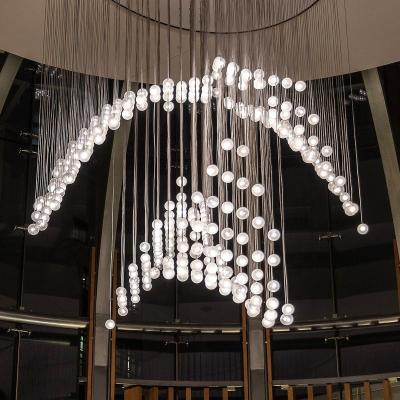 China Modern Guzhen Customize Crystal Ball Chandelier Lights For Exhibition Center for sale