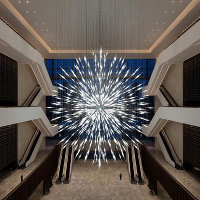 China Modern Customize Creative Modern Hotel Gallery Art Hanging Decorative Arrow Meteor Chandelier Lamp for sale