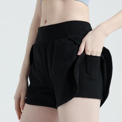 China Anti-Wrinkle Wholesale Women's Workout Shorts 100% Cotton Logo Yoga Shorts Soft Biker Custom Made Shorts for sale