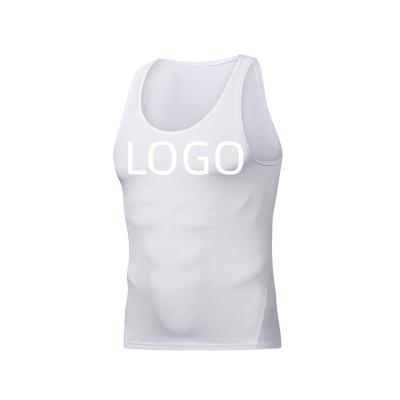 China QUICK DRY Custom Sporty Workout Vest Mens Tank Top Gym Cotton Ribbed Singlet for sale