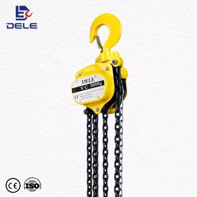 China Hangzhou DELE VC 2 Ton Hand chain hoist small pulley hoists and chain block hoist for sale