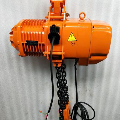 China Building Material Shops HHBB Electric Chain Hoist With Trolley Lifting Equipment Heavy Lifting for sale