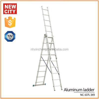 China Folding Ladders Purpose 3 Tier 9 Tier 15kgs Multi Steps 15kgs Aluminum Extension Ladder Used For Handwork for sale