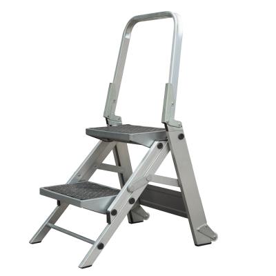 China Aluminum Heavy Duty Folding Ladders TUV Certification 1.3mm Wide Folding Step Ladder for sale