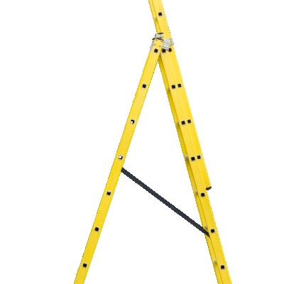 China Folding Step Ladders Aluminum Fiberglass Step Extension Ladder With Extension Fiberglass for sale