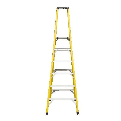 China High Quality Bilateral Foldable Ladder Insulation Fiberglass Insulation Ladders Safety Climbing Step Ladder for sale