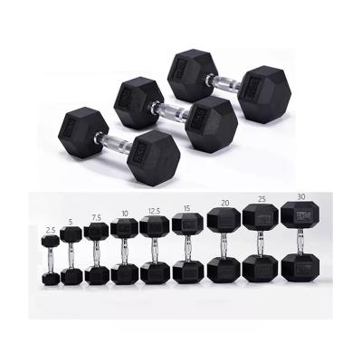 China Universal Hex Pounds 10Kg Dumbells Free Rubber Weight Lifting Gym Equipment Dumbbells Workout Dumbbell Sets In Pounds for sale