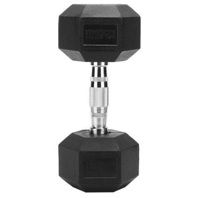 China Hex Universal Rubber Dumbbell for sale