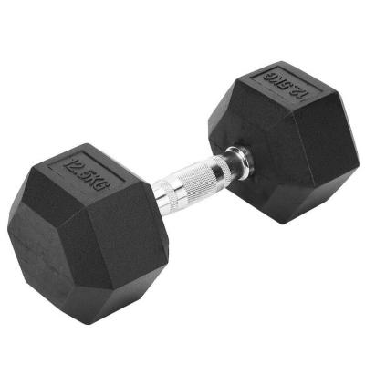 China Factory direct universal rubber hex dumbbell set for sale