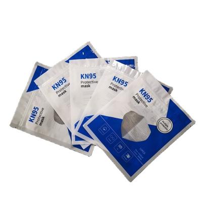 China Aseptic mask packaging bag, self-sealing and independent packaging, color draw zipper plastic bag KN95 for sale