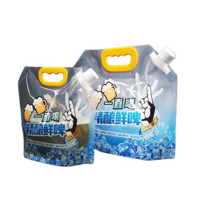 China Recyclable Liquid Beer Cooler Packaging Bag Stand Up Pouch For Liquid for sale