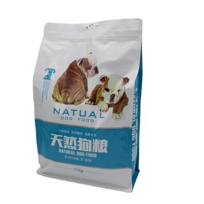 China Wholesale Flat Bottom Moisture Proof Pouch With Zipper Manufacturer Aluminum Foil Pet Dog Food Package Bag for sale