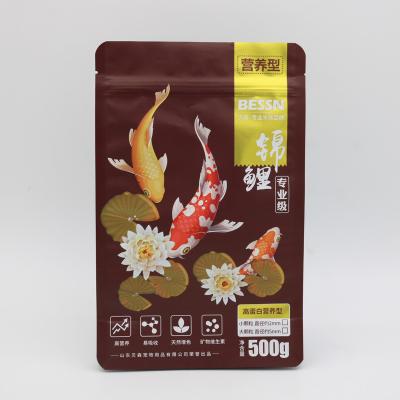 China Manufacturer Custom Design Plastic Koi Goldfish Fish Food Feed Packaging Moisture Proof Bags for sale