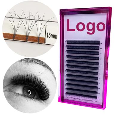 China Vegan And Cruelty Free 0.07 Mm D Loop Russian Volume Single Trays Lashes Individual Eyelash Extension for sale