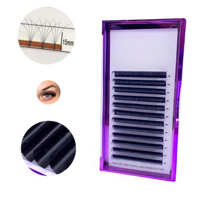 China Long Natural Flourish Lashes Extra Long Handmade Real Mink 100% Easy Fan Individual Eyelash Extensions for sale