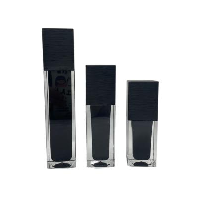 Cina Spazzola UV cosmetica Matt Black Acrylic della vite della bottiglia 60ml della pompa del quadrato in vendita