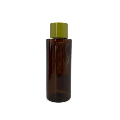 China 100ml Amber PET Bottle PCR Cosmetic Packaging UV Proof With White Gasket for sale