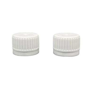 China Tamper Evident PP Screw Cap Cover White 28/410 Ribbed Surface for sale