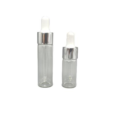 중국 알루미늄 기름 점적기를 가진 10ml 15ml 유리제 화장용 병 직선 모양 판매용