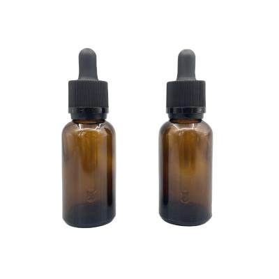 China Opaque Amber Glass Cosmetic Bottles Dropper Tamper Evident 30ml With Phototaxis for sale