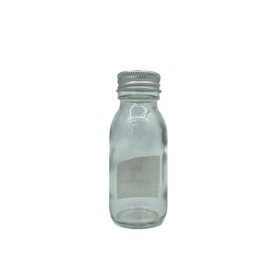 China Non Spill Skin Care Cosmetic Packaging 60ml Glass Bottle With Aluminum Cap for sale