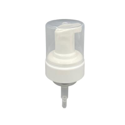 China PE Gasket Foaming Soap Pumps Hand Sanitizer 43mm Closure 0.68ml Transparent Cap for sale