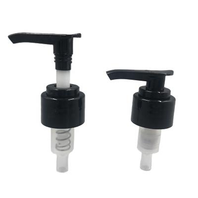 China PE 24mm Dispenser Pump 28mm Black Lotion Smooth Closure For Hand Sanitizer for sale