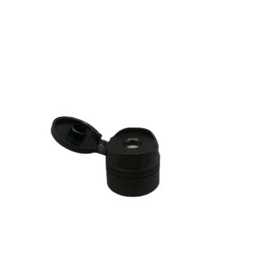 China Top Flip Cap de Matt Black Plastic Screw Disc 24/410 válvula 9.5m m del silicón en venta