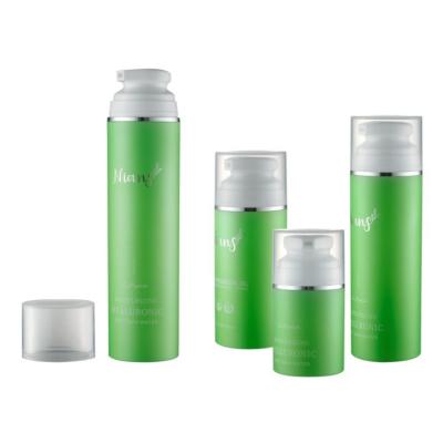 China Fundación vacía verde privada de aire material 50ML 100ML 150ML 200ML de botellas de la bomba de la polimerización en cadena en venta