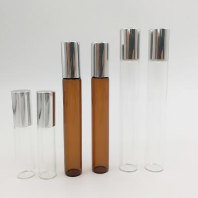 China 5ml 10ml 15ml Empty Glass Roll On Bottles 304 Stainless Steel Ball for sale