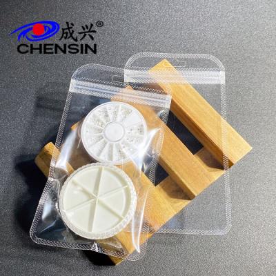 China 9*17cm Moisture Proof Acrylic Plastic Pouch Box Packaging Bags White Translucent Zip Lock Bags for sale