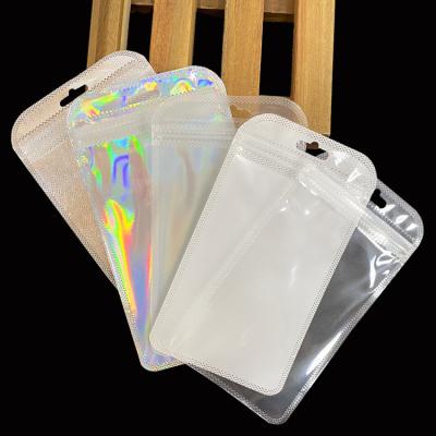 China 9*17cm Moisture Proof Acrylic Plastic Pouch Box Packaging Bags White Translucent Zip Lock Bags for sale