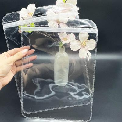 China Moisture Proof Clear Zip Lock Bags RTS Transparent Tote Bags Double Side Full Zipper Clear Bags For Accessories Clear Plastic Bag With Zip for sale