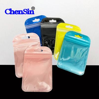 China Full Colors Moisture Proof Packaging Clear Bag Pouch With Transparent Zip Plastic Bags For Accessories Custom Design Printed for sale