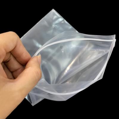 China Soft Transparent Plastic Resealable Ziplock Poly Bags With Lock Seal Zipper Resealable Handle Seal Bags Clear Seal Pouch for sale