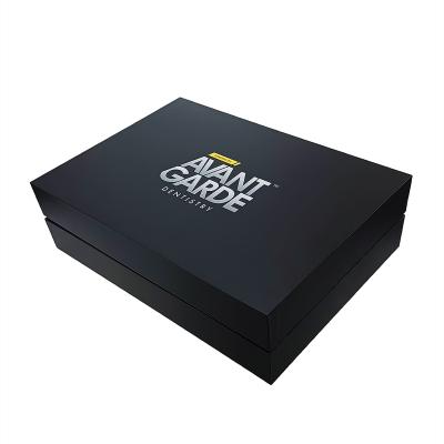 China Large Recyclable Rigid Premium Cardboard Box Custom Made Matte Black Gift Box For Packaging for sale