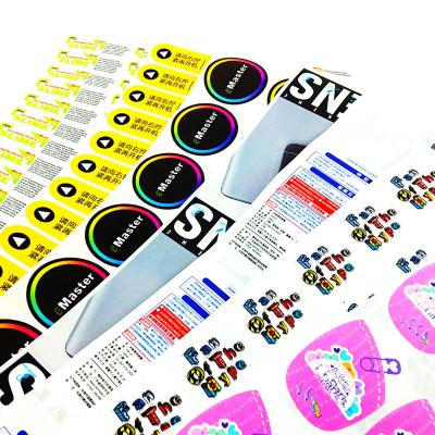 China Self Adhesive Logo PVC PET Vinyl Printing Custom Roll Sheet Barcode Wrapping Paper Die Cut Packaging Stickers Hot Stamping Adhesive for sale