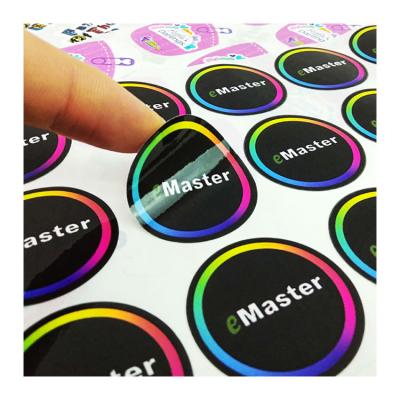 China Self Adhesive Custom Logo PVC PET Vinyl Printing Sheet Packaging Logo Label Waterproof Paper Die Cut Adhesive Sticker for sale