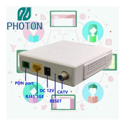 China FTTH Disable / Enable RF 1GE+CATV XPON ONU Dual Mode GPON for sale