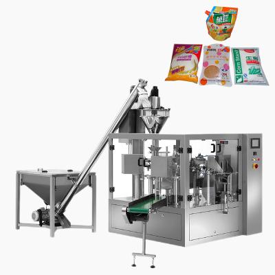 China Good Quality Custom Food Qualipak Auger Milk Powder Coffee Powder Automatic Premade Bag Filling Packing Machine for sale