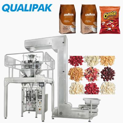 China Food Qualipak Automatic Bag Grain Granule Peanut Weighting Packing Machine for sale