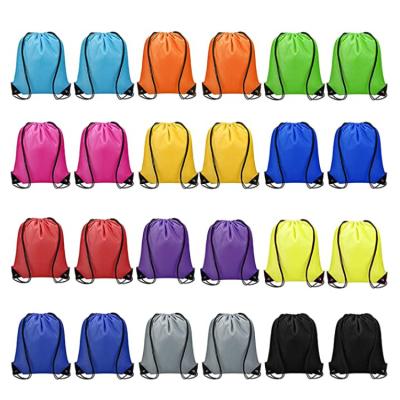 China Cheap Custom Drawstring Bag Polyester Drawstring Bag Waterproof Plain Eco Friendly Drawstring Mochila Team Backpack Sports Drawstring Backpack for sale