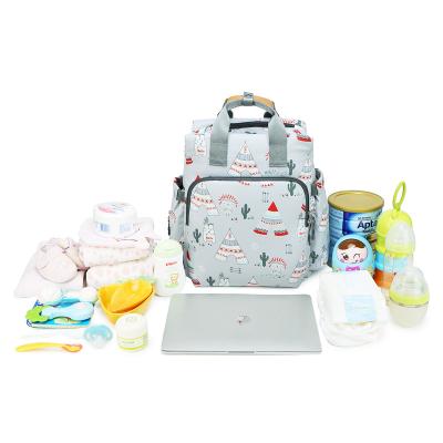 China Cheapest Price Design Mom Baby Carrier Travel Waterproof Baby Diaper Bolso Mochila With Changing Station Diaper Bag Backpack for sale