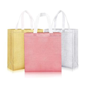 China Recyclable Shiny Reusable Grocery Bag , Nonwoven Tote Bag With Foldable Handle for sale