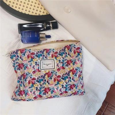 China Fashion New Arrival Pink Color Makeup Bag Cosmetic Cotton Cosmetic Bag for sale