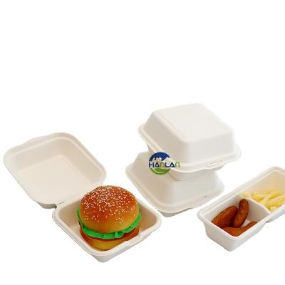 China Disposable Biodegradable Food Takeaway Container Lunch Box Paper Food Packaging Lunch Box for sale