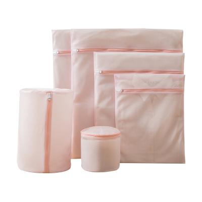 China 100% Eco-friendly Protective Bra Cloth Wash Packs Protect Polyester Bags Wash Machine Mesh Laundry Wash Bags With Zipper for sale