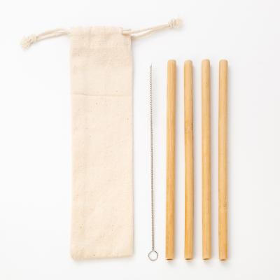 China Wholesale Disposable Reusable Bamboo Straws Private Label Logo 100% Natural Bamboo Straw For Drinking for sale