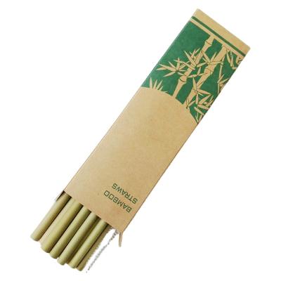 China Disposable Biodegradable Organic Bamboo Fiber Straw Straws Eco - Friendly Reusable Bamboo for sale