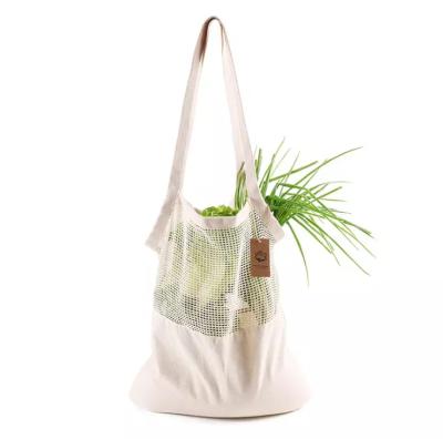 China Reusable Food Grocery Bags Cotton Mesh Net Stretchy Bags Summer Market Bags for sale